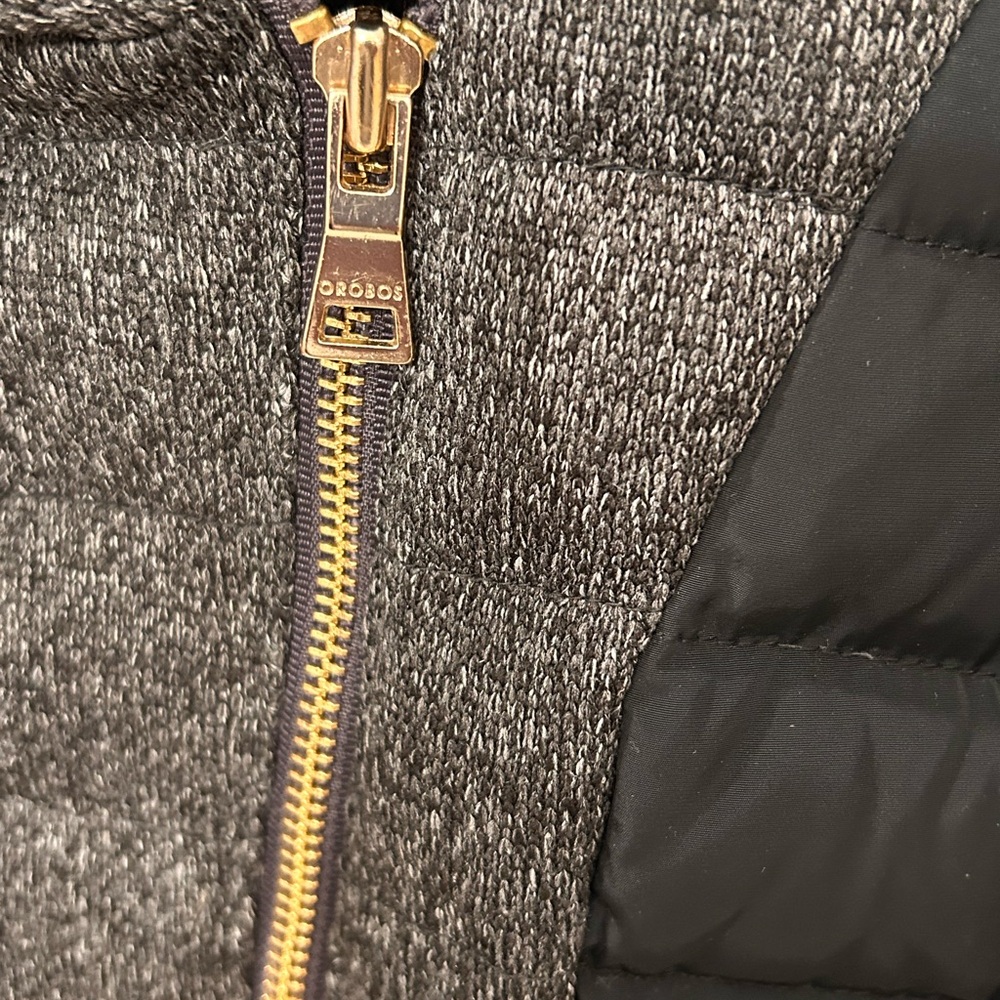 NWOT NEO-I by OROBOS women’s black & grey mix media quilted Parka size XX Small - Picture 5 of 7